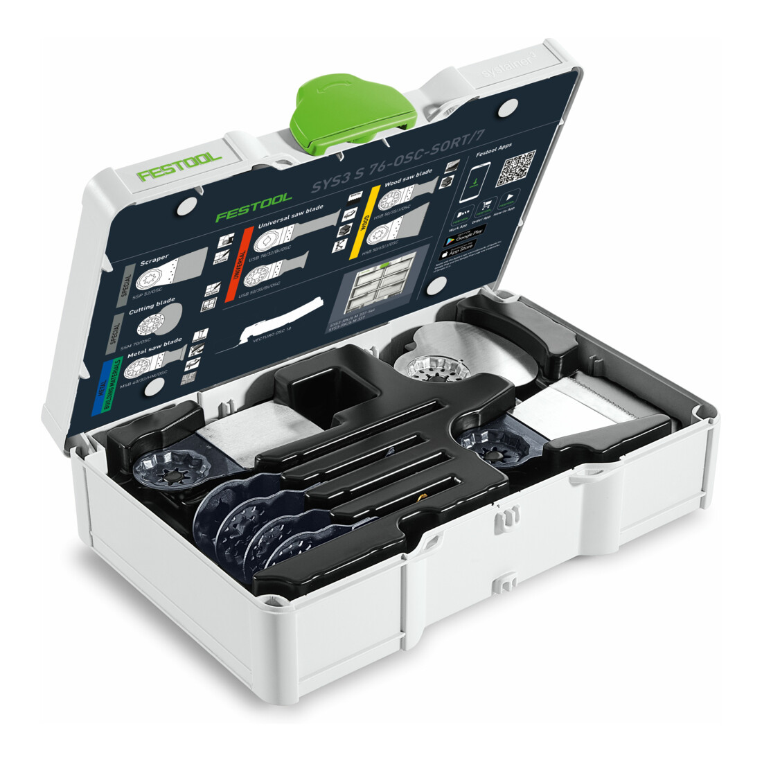 Festool Kit de lames de scie SYS3 S 6-OSC-SORT/7 pour OSC 18