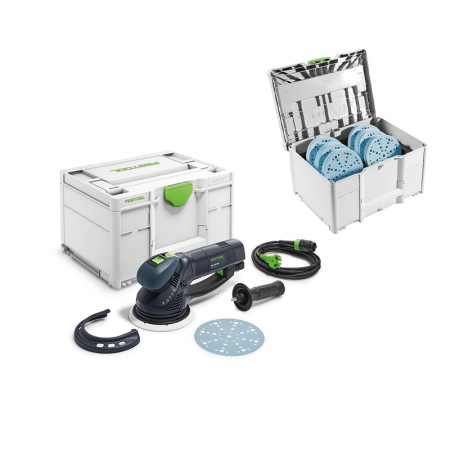 Festool Ponceuse Ø150 mm RO 150 FEQ-Plus ROTEX + Systainer de 120 abrasifs