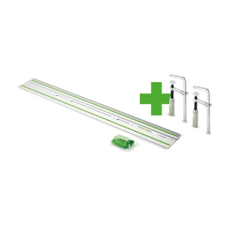 Festool Rail de guidage FS/2-KP 1400 mm + 2 serre-joints FSZ 120