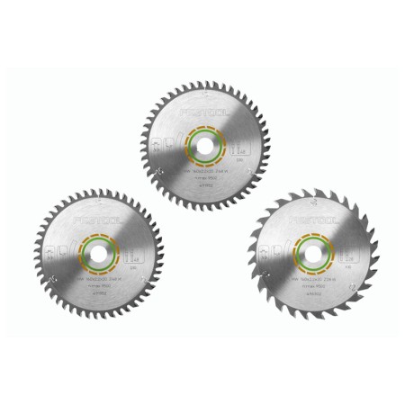 Festool Assortiment de 3 lames de scie circulaire KSB-SORT/3 W 160x2,2