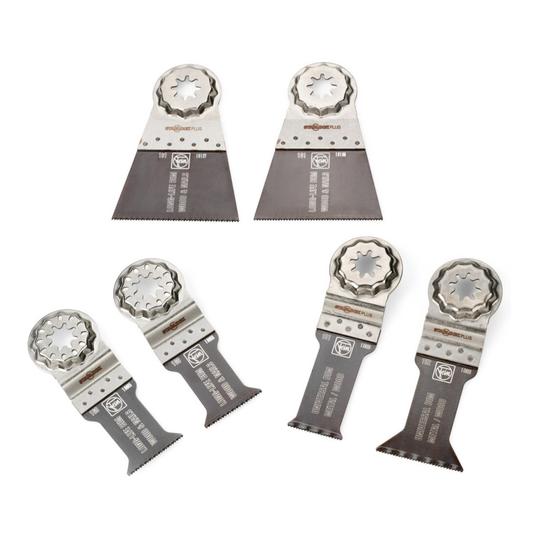 Fein Coffret de 6 lames e-cut spéciales bois et métal Starlock Plus