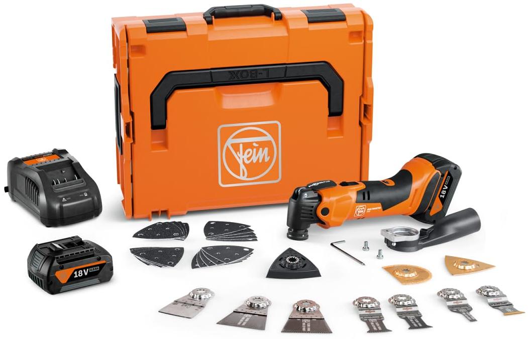 Fein Multimaster 18V AMM 500 PLUS Top + 2 batteries 4Ah + chargeur rapide + coffret L-BOXX