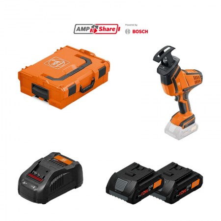 Fein Scie sabre 18V ASAS 18-21 K AS + 2 Batteries Li-ion ProCore 4 Ah AS + 1 Chargeur rapide GAL 1880 CV AS