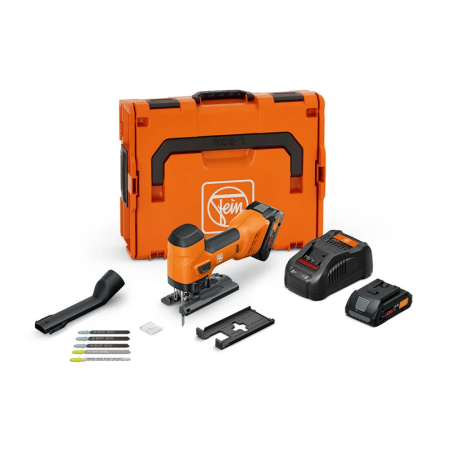 Fein Scie sauteuse F-IRON JIG 26 AS + 2 batteries ProCore 18V 4 Ah AS + 1 chargeur GAL 1880 CV AS