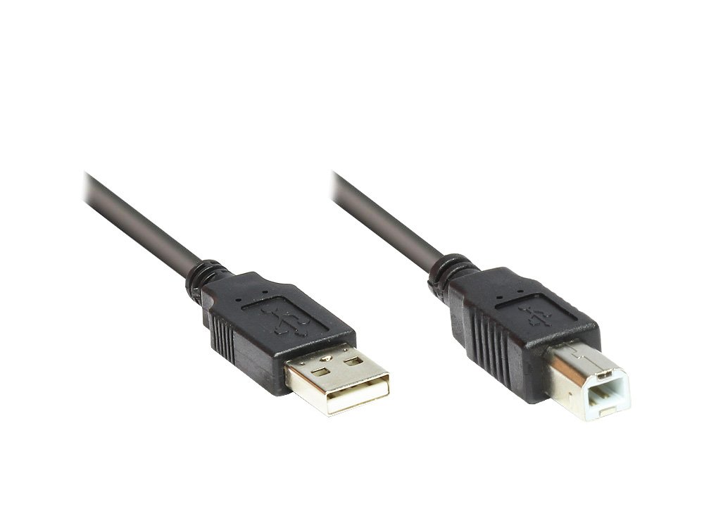 GOOD CONNECTIONS USB Kabel A -> B St/St 1.80m schwarz