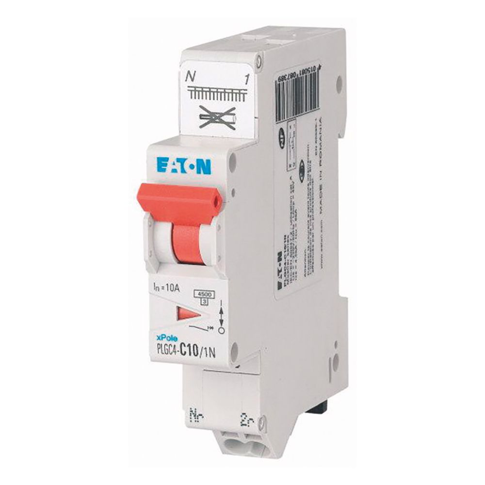 EATON Disjoncteur 10A type C Auto 4,5kA 1P+N