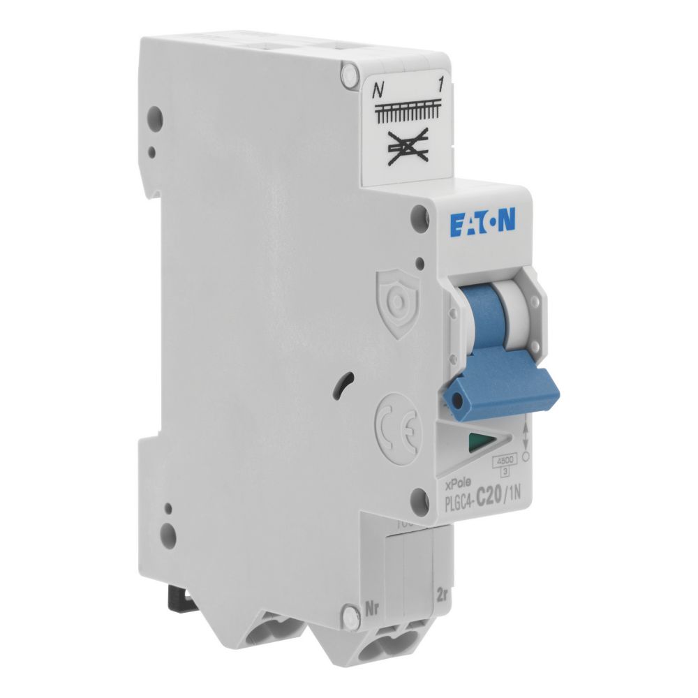 EATON Disjoncteur 20A type C Auto 4,5kA 1P+N