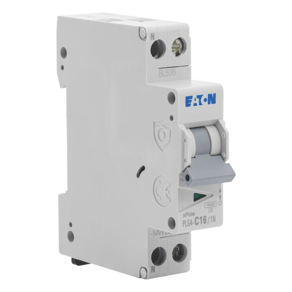 EATON Disjoncteur 16A type C A vis 4,5kA 1P+N