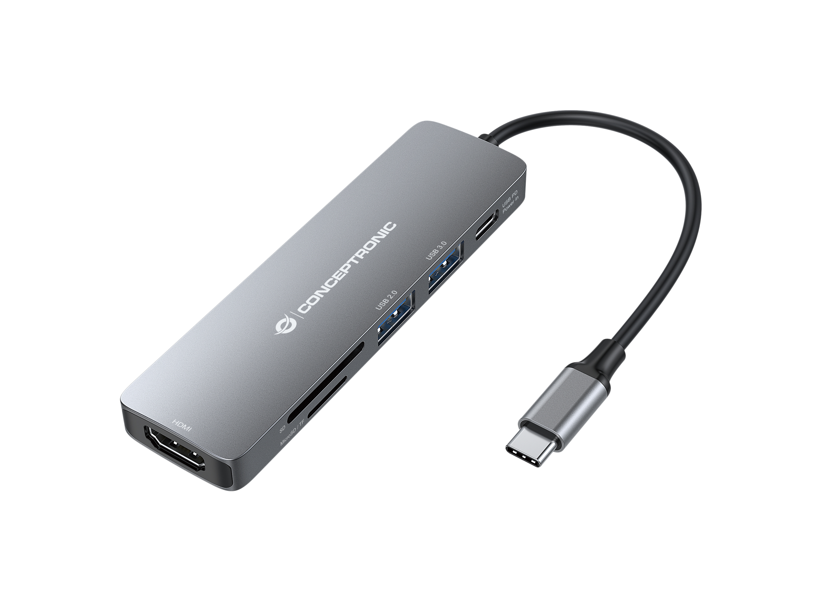 CONCEPTRONIC Adaptateur USB Multifonctionnel 6-en-1 USB 3.0 60W
