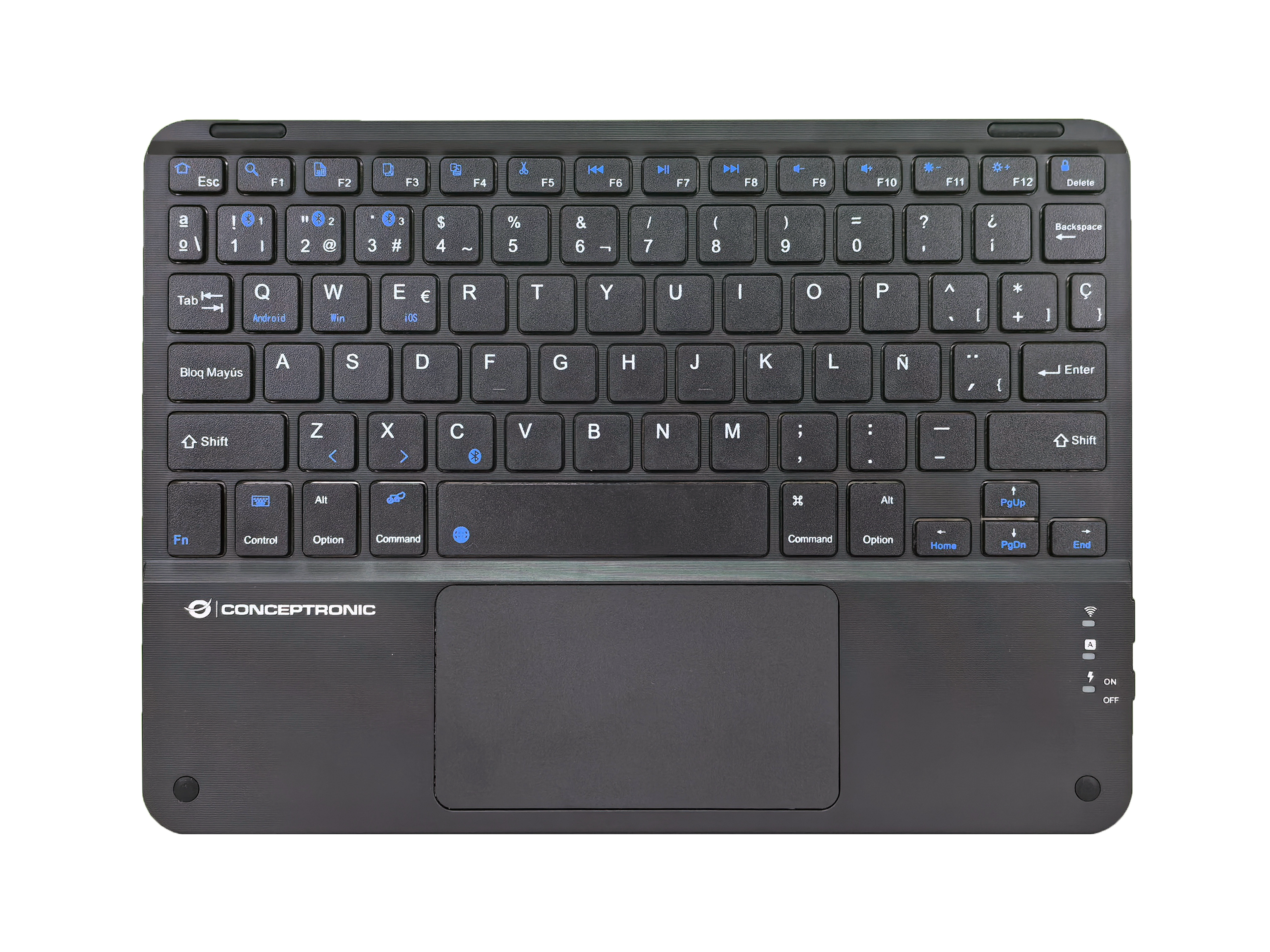 CONCEPTRONIC Clavier TOBIN01BES Wireless Bluetooth QWERTY Noir Tenkeyless