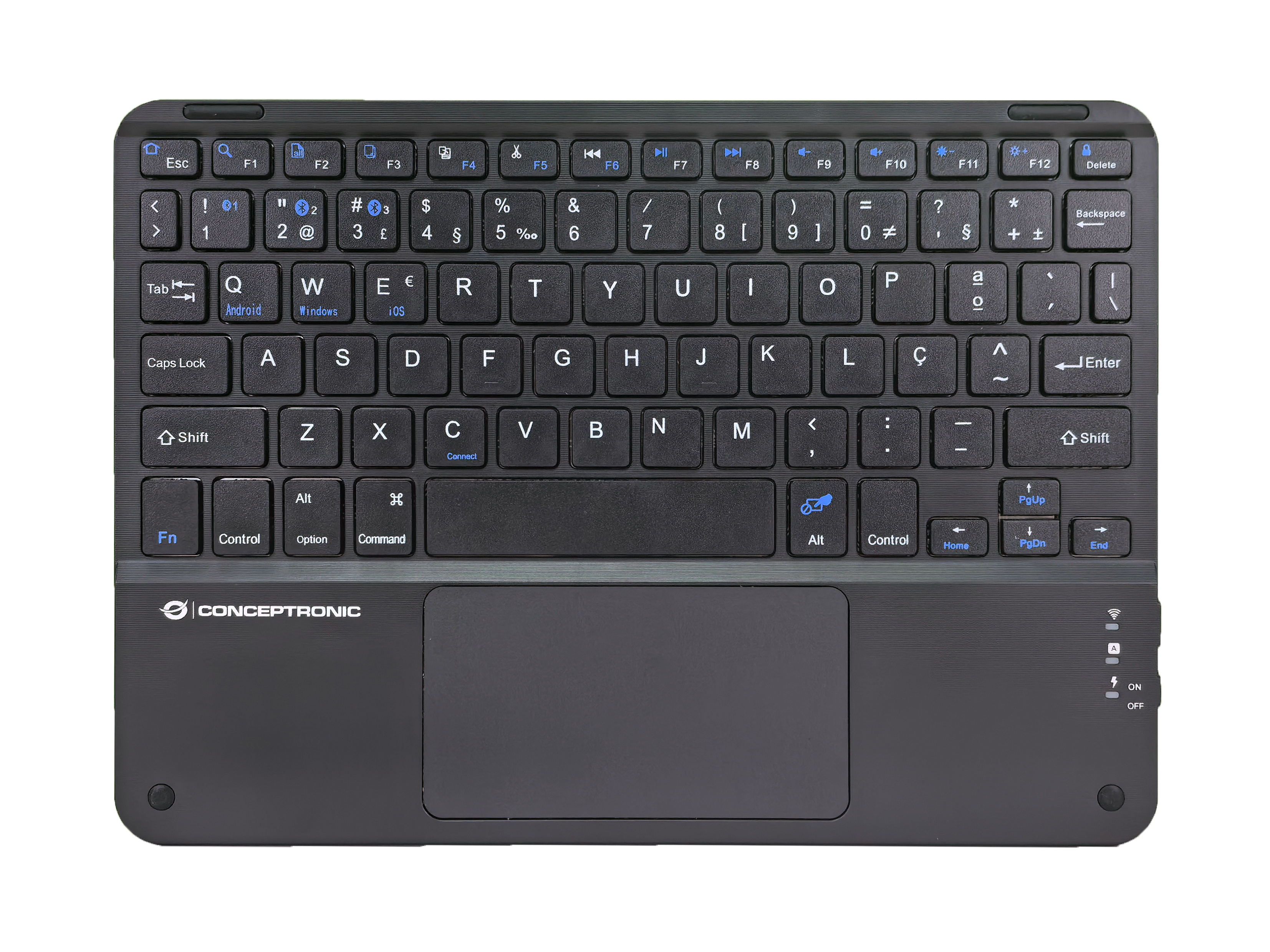 CONCEPTRONIC Clavier TOBIN01BPT Bluetooth Inalámbrico Tenkeyless QWERTY Negro