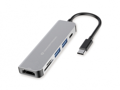 CONCEPTRONIC CONCEPTRONIC 6-1 Dock USB-C->HDMI/2xUSB-A/SD/TF/+ 15cm gr
