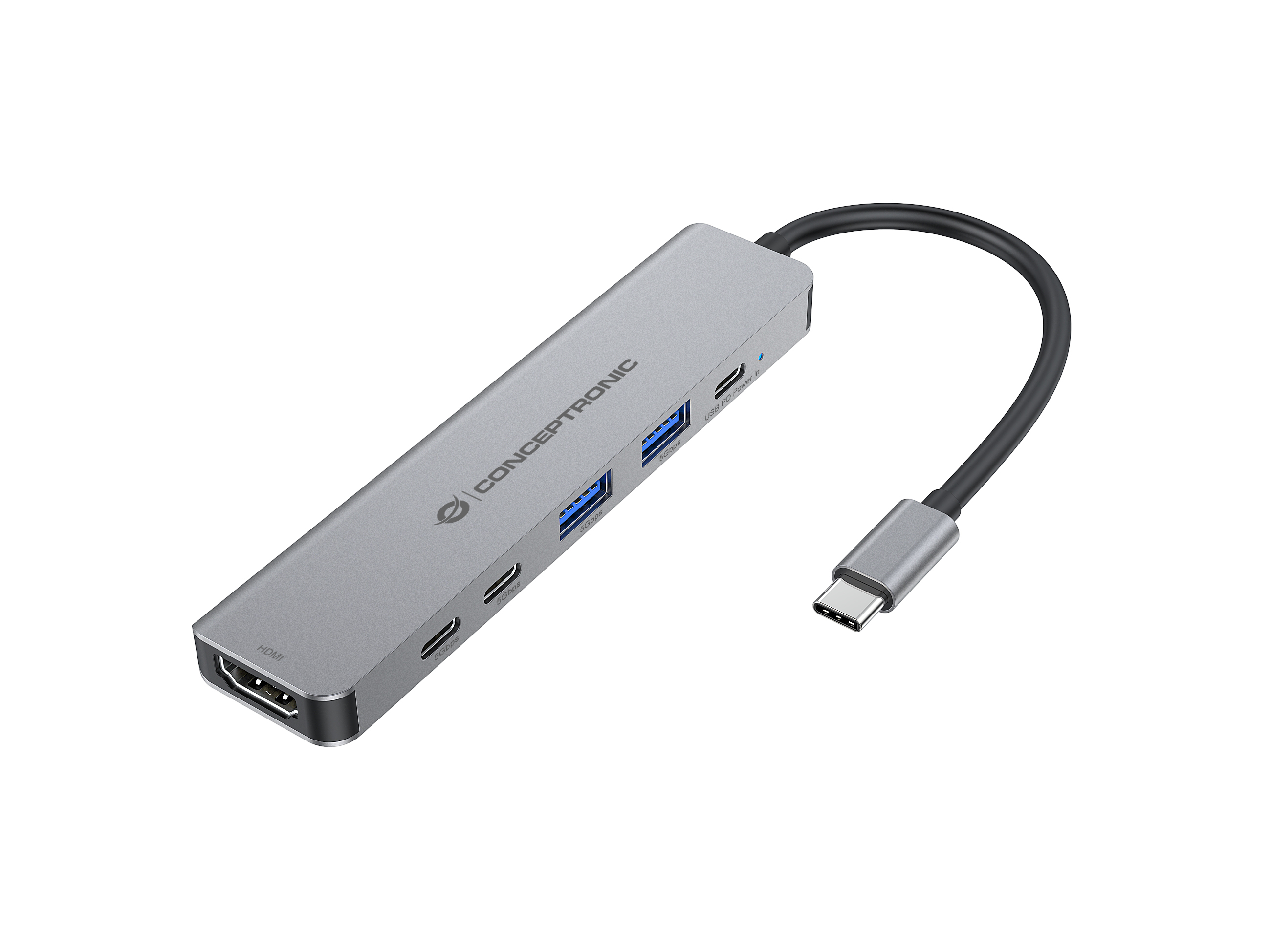 CONCEPTRONIC CONCEPTRONIC 6-1 Dock USB-C->HDMI/2xUSB-A/2xUSB-C/+ 25cm gr