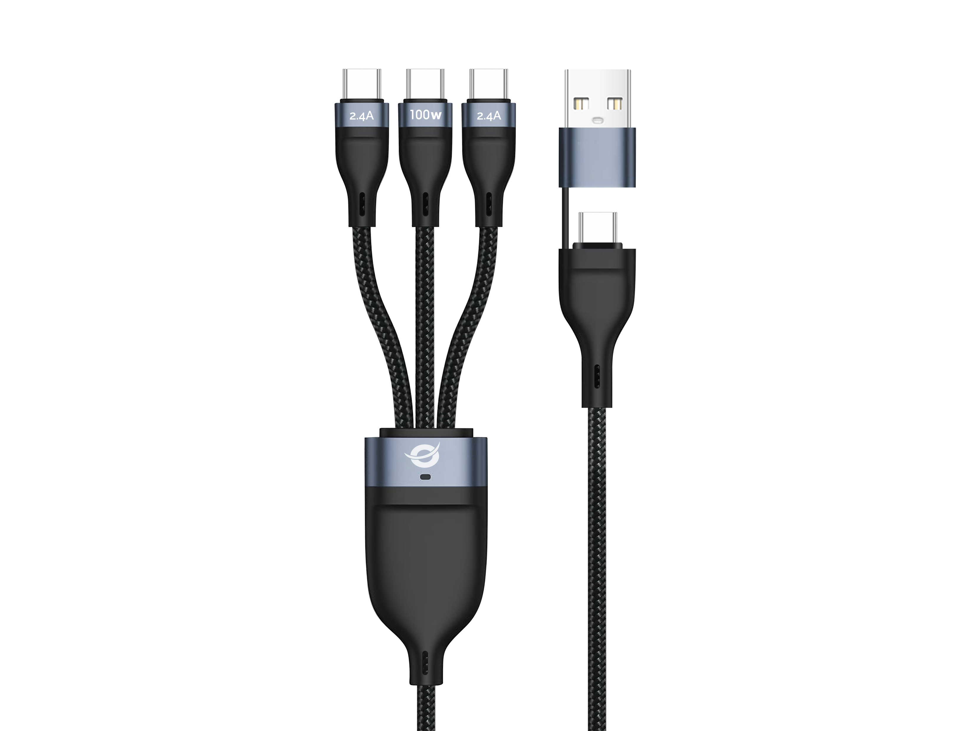 CONCEPTRONIC CONCEPTRONIC Kabel USB-C/-A2.0->3xUSB-C 480Mbs 1.50m sw