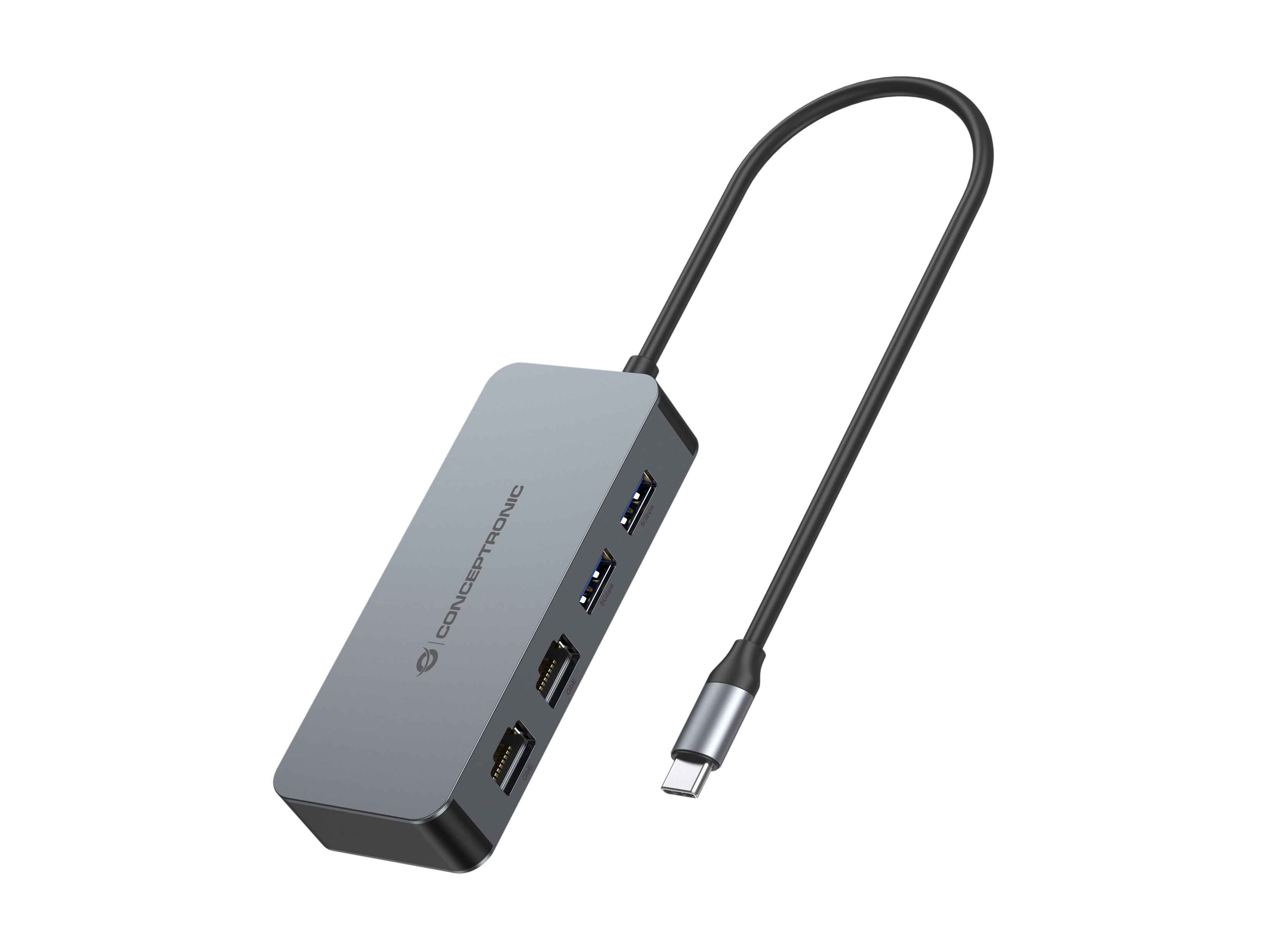 CONCEPTRONIC CONCEPTRONIC Adapter USB-C->2xGbE+2xUSB-A3.2 5Gbs 0.30m gr