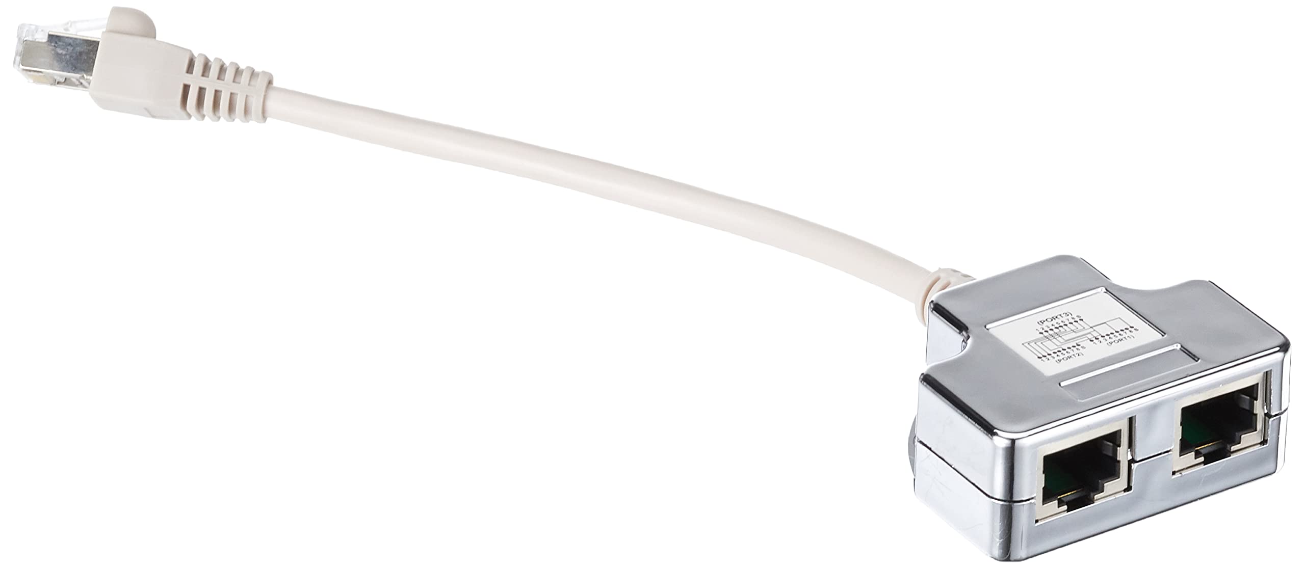 DIGITUS DIGITUS Patchkabel Adapter Cat5e 2x RJ45 -> 1x RJ45 0.19m