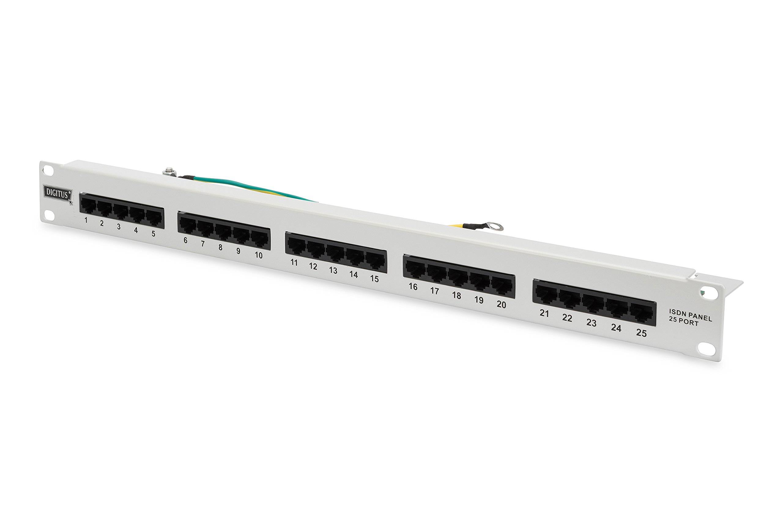 DIGITUS DIGITUS Patchpanel 1HE 25-Port Cat3 ungeschirmt ISDN grau