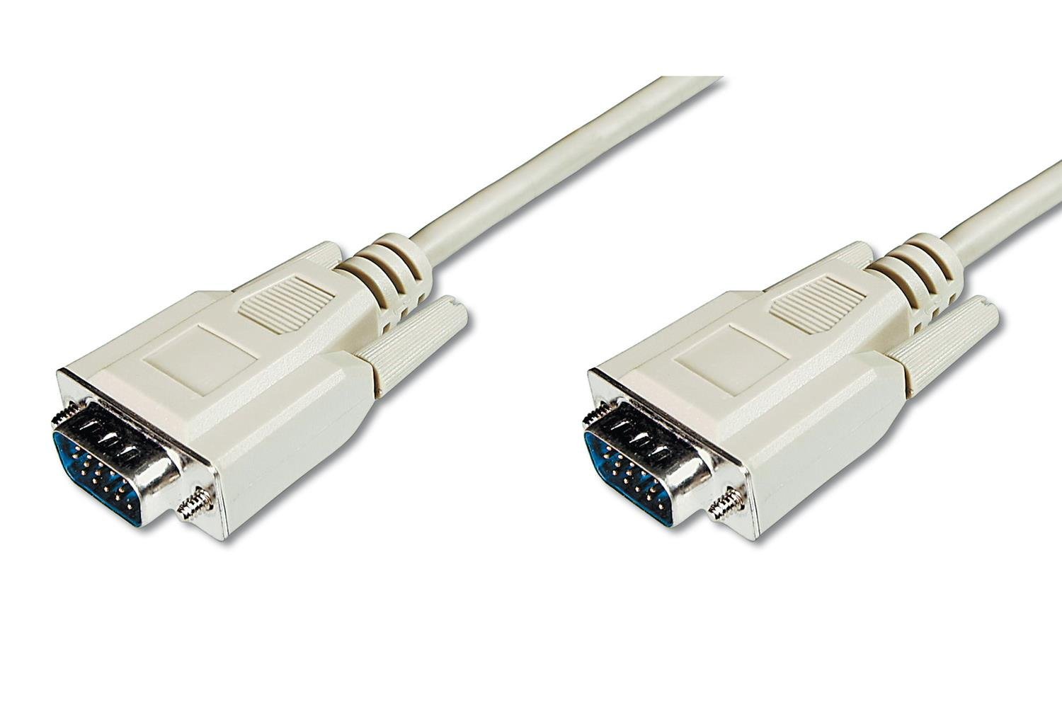 DIGITUS VGA-Kabel D-Sub15->D-Sub15 St/St 1.80m be