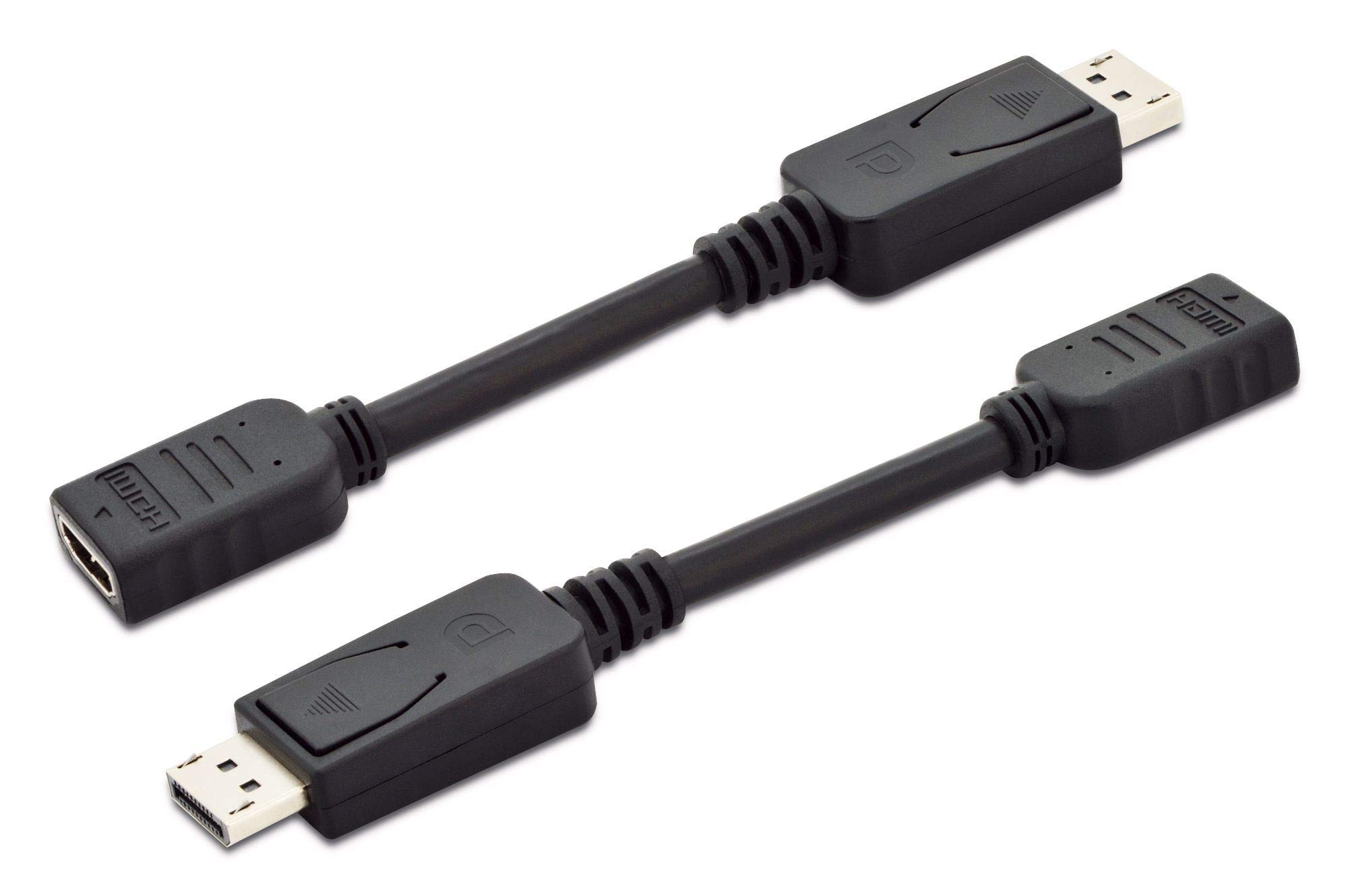 DIGITUS Câble adaptateur DisplayPort mâle 1.1 vers HDMI femelle (Type A) 15cm (Noir)