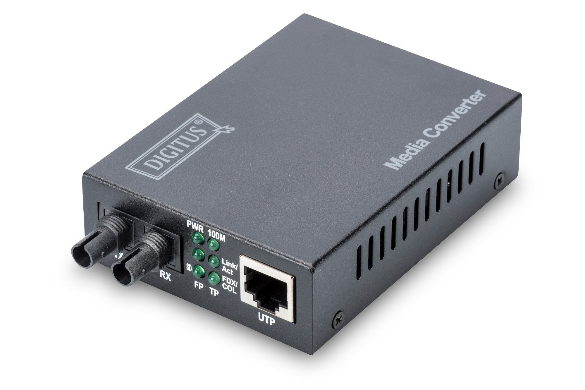DIGITUS Fast Ethernet Medienkonverter RJ-45 sur ST-Duplex