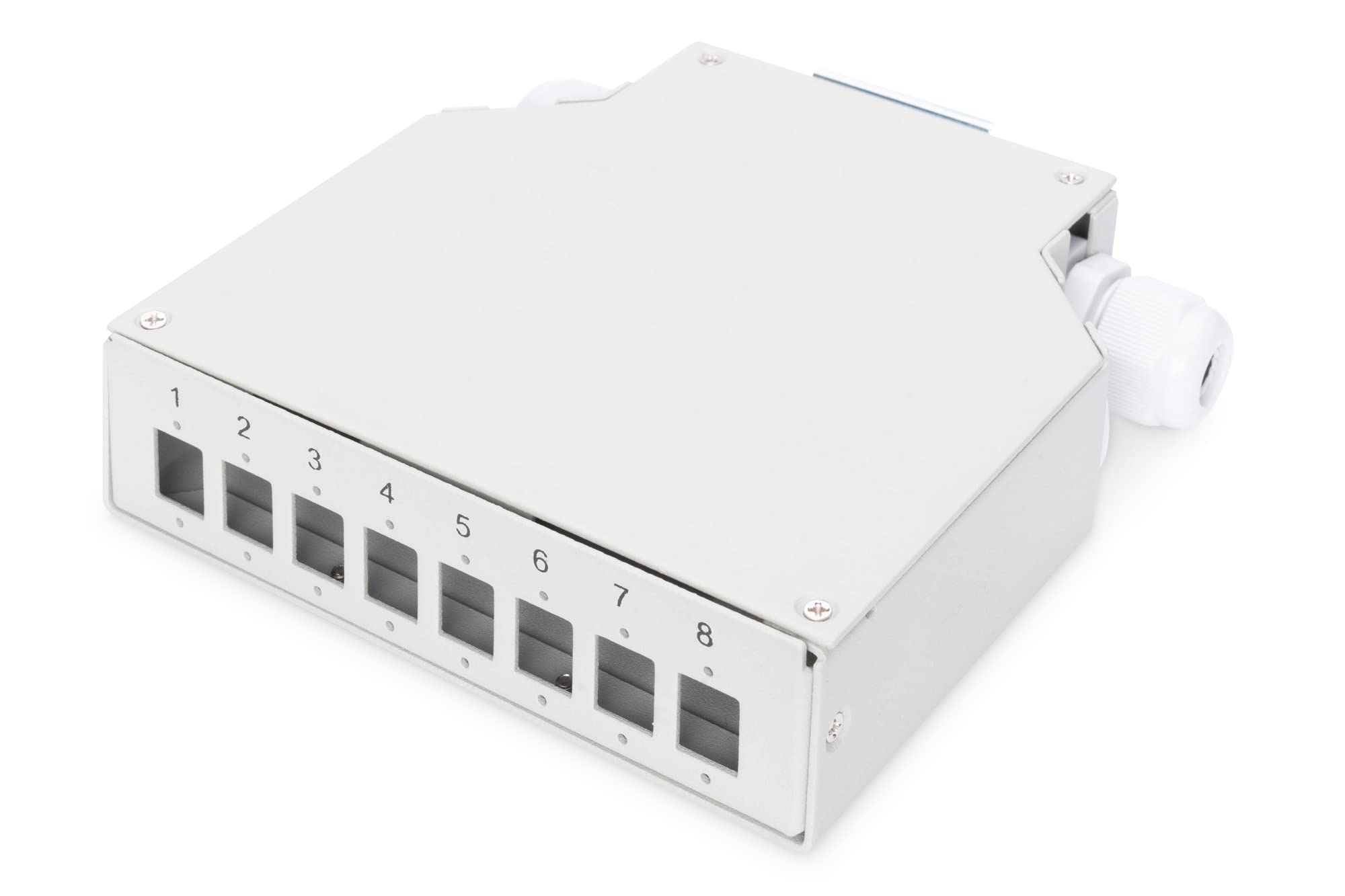 DIGITUS Hutschienen Spleißbox pour 8 LC/DX Kupplungen
