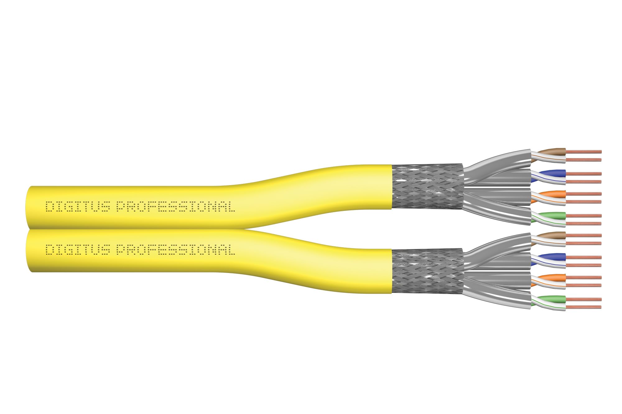 DIGITUS DIGITUS Verlegekabel Cat7a S/FTP dupl.B2ca 500m gelb AWG22/1 (Speditionsversand)