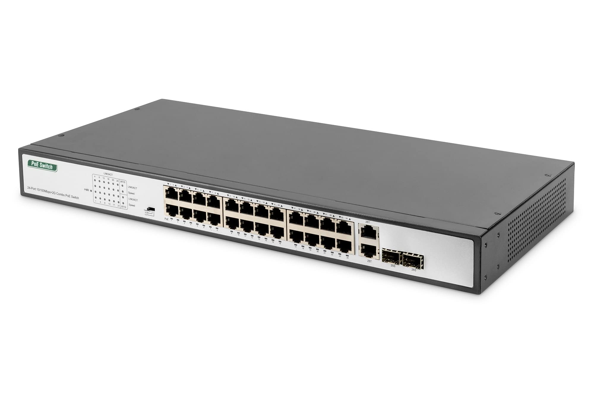 DIGITUS 24-Port Fast Ethernet PoE Switch