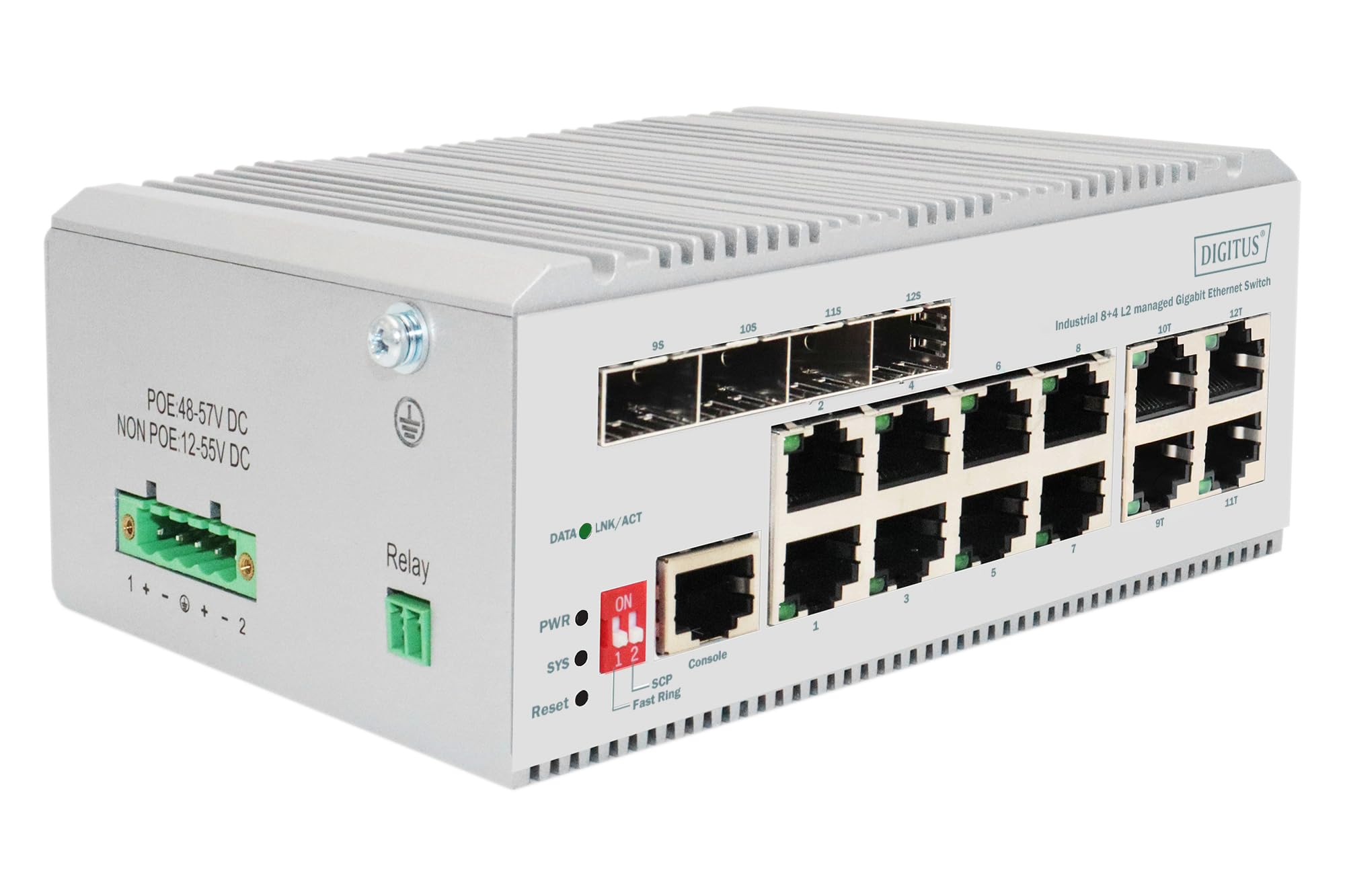 DIGITUS DIGITUS Switch 8 Port Gigabit L2 managed 4 SFP Uplink