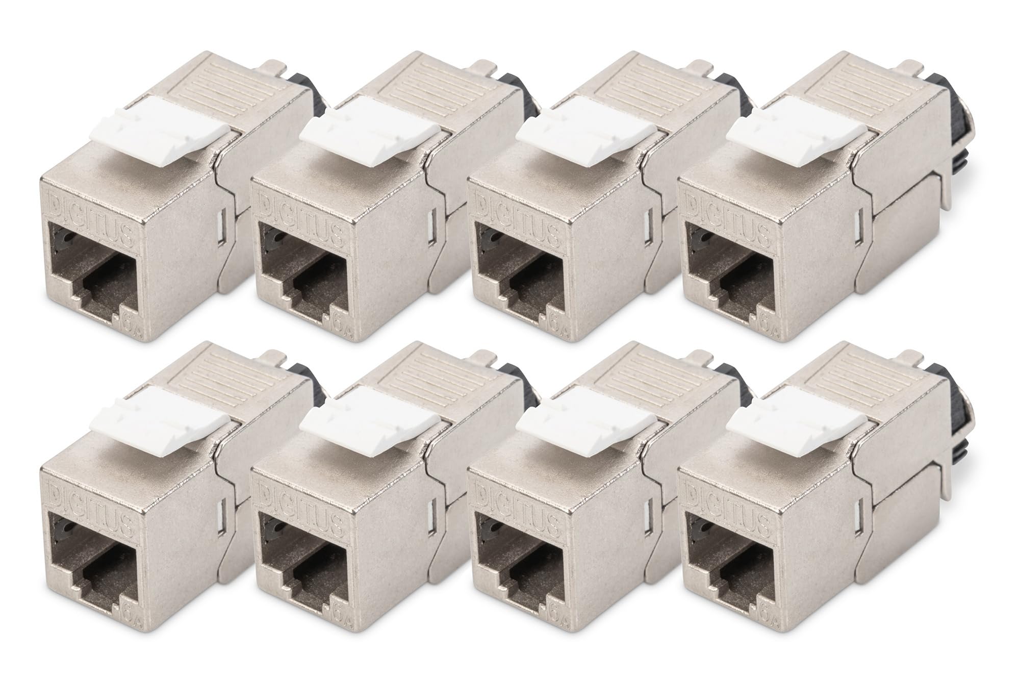 DIGITUS DIGITUS CAT 6A Keystone Modul geschirmt mit Kabelmanager 8St