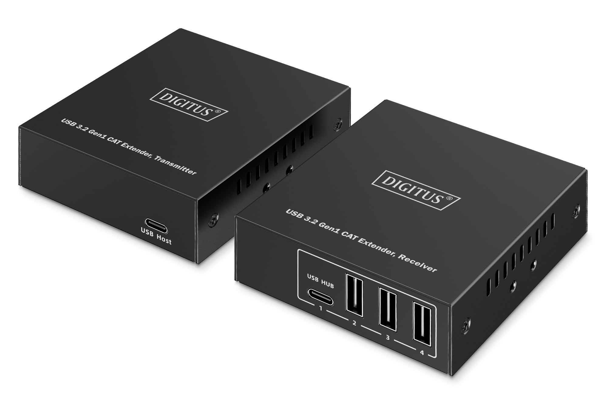 DIGITUS DIGITUS USB Extender 3xUSB-A 1xUSB-C mit CAT-Kabel schwarz