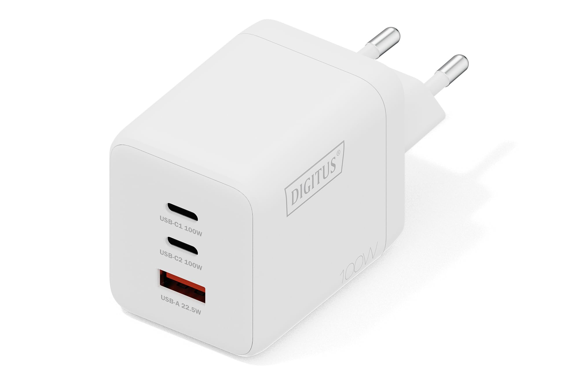 DIGITUS DIGITUS USB-Ladegerät GaN 100W,  2x USB-C,  1x USB-A    weiß