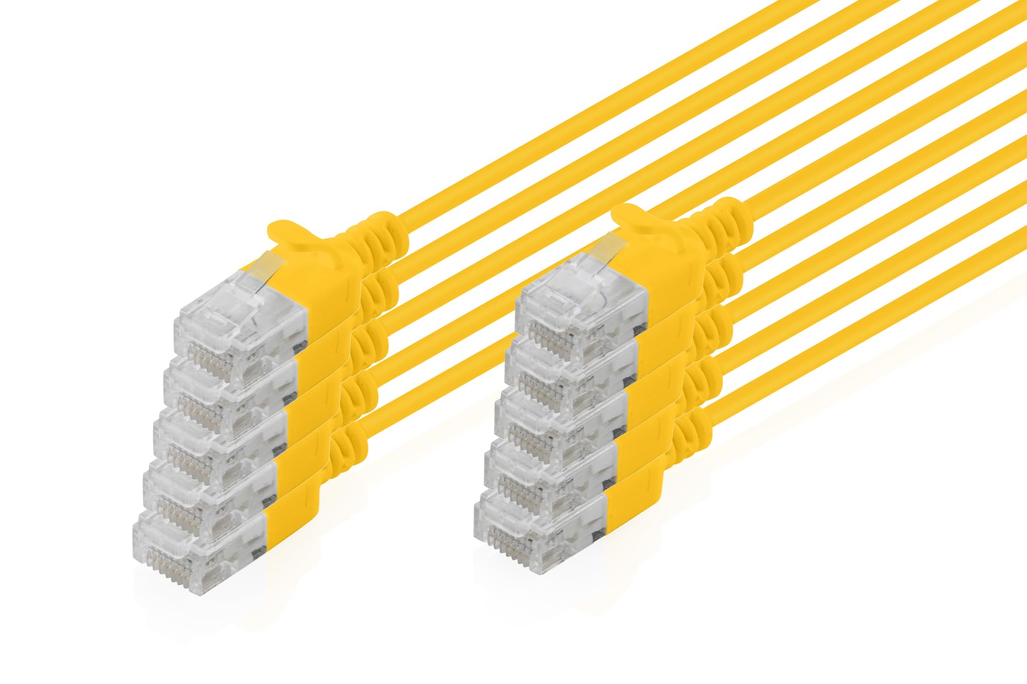 DIGITUS DIGITUS Patchkabel CAT 6 U-UTP Slim 1m Gelb 10 Stück