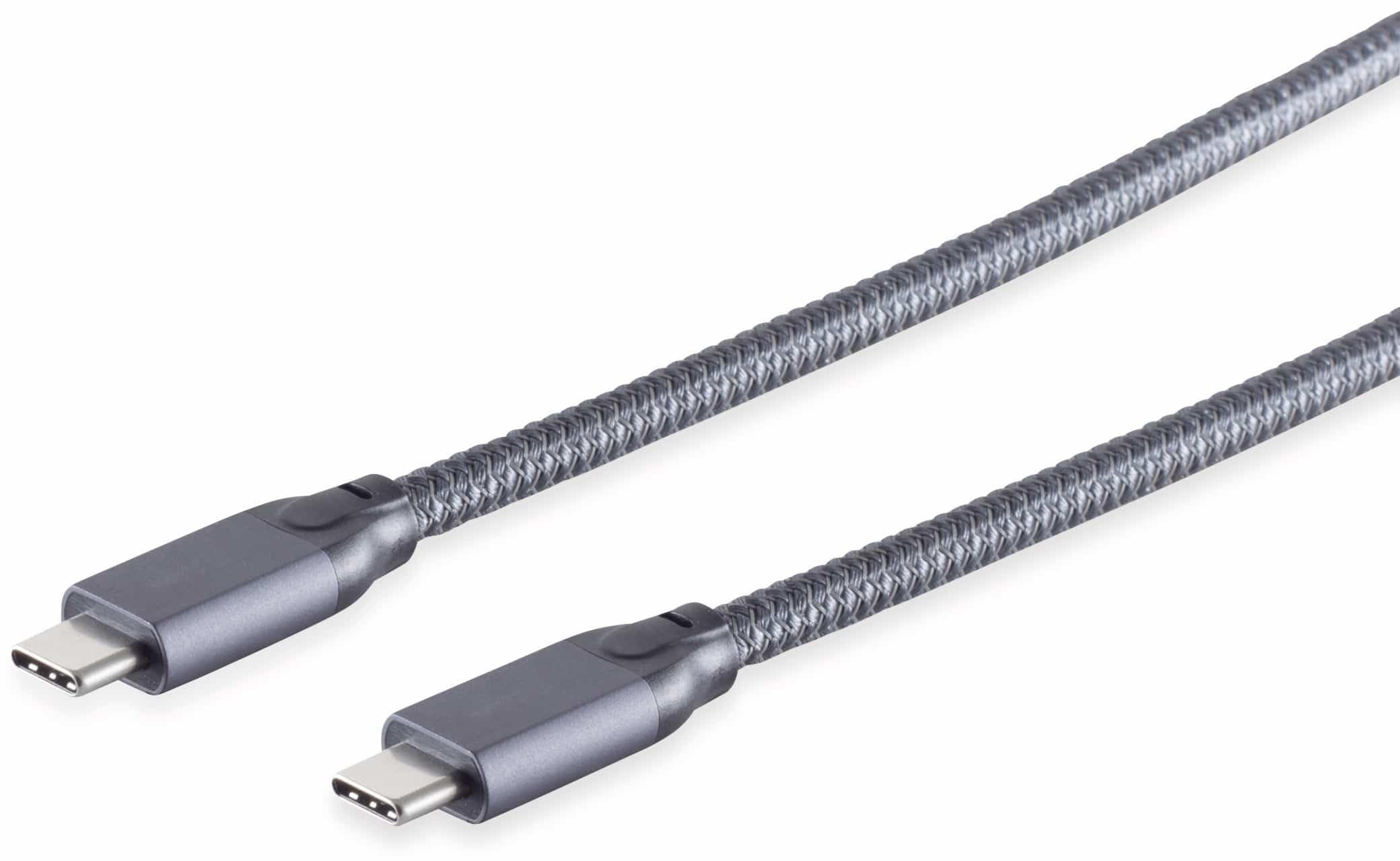 NONAME USB-C (ST-ST) 2m Anschlusskabel Grau