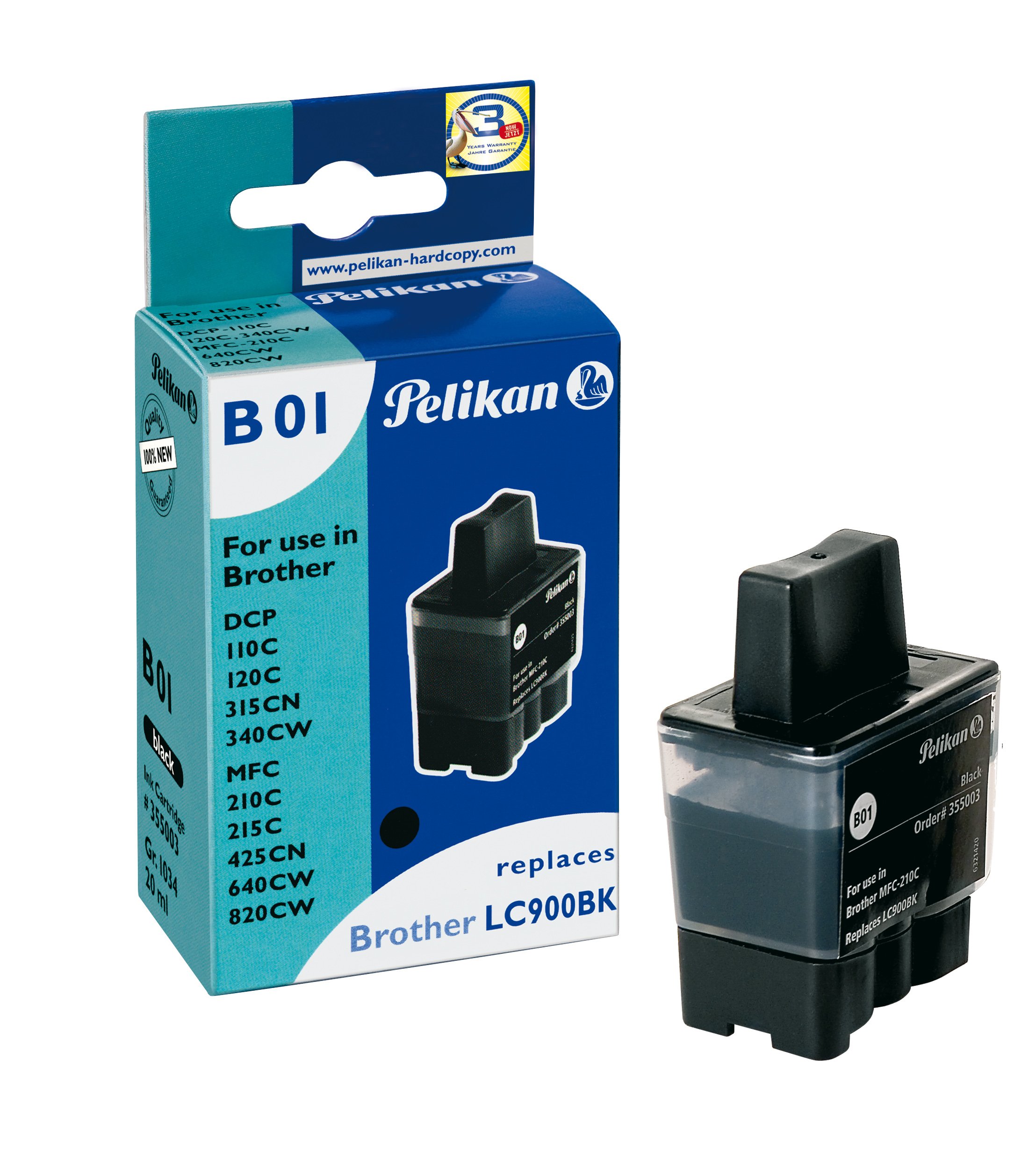 GENERIQUE Cartouche d'Encre Compatible LC900BK pour Brother