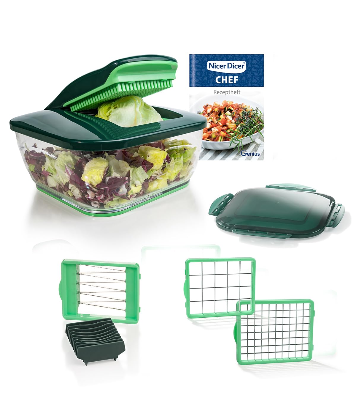 GENIUS Nicer Dicer Chef Set 9-tlg. grün