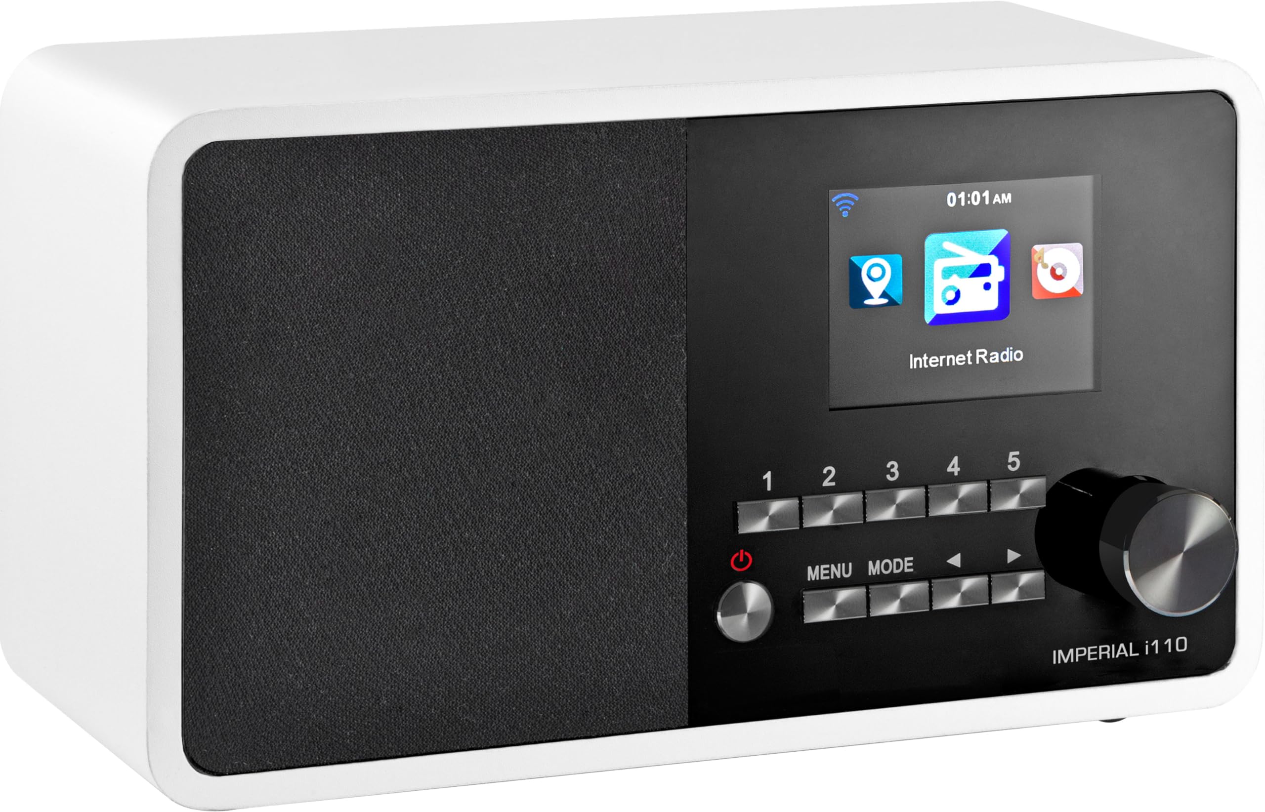 Imperial i110 Radio Internet Wi-Fi avec fonction lecteur multimédia Blanc
