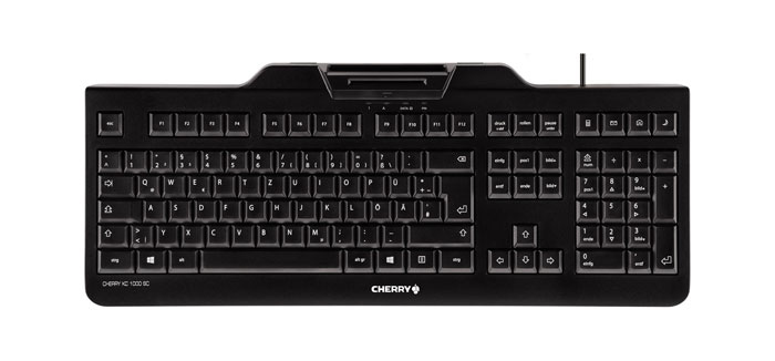 Cherry KC1000 SC corded Security Keyboard USB ultraflat black with integrated Smartcard-Terminal (CH)
