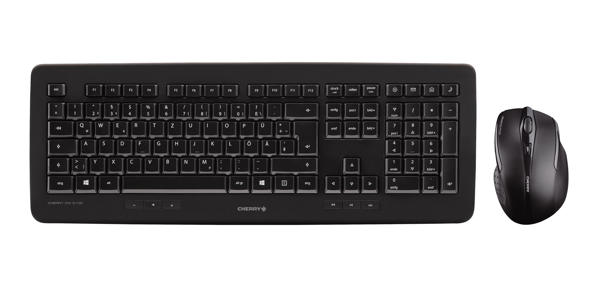 Cherry DW 5100 Keyboard and Mouse Set black USB English with EURO symbol (US)
