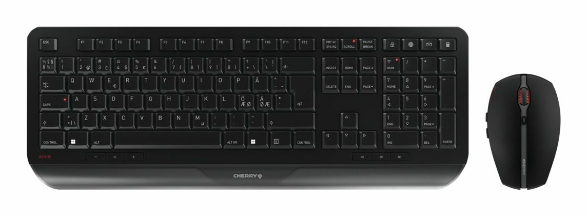 Cherry GENTIX Desktop Wireless desktop Keyboard and Mouse black (PN)