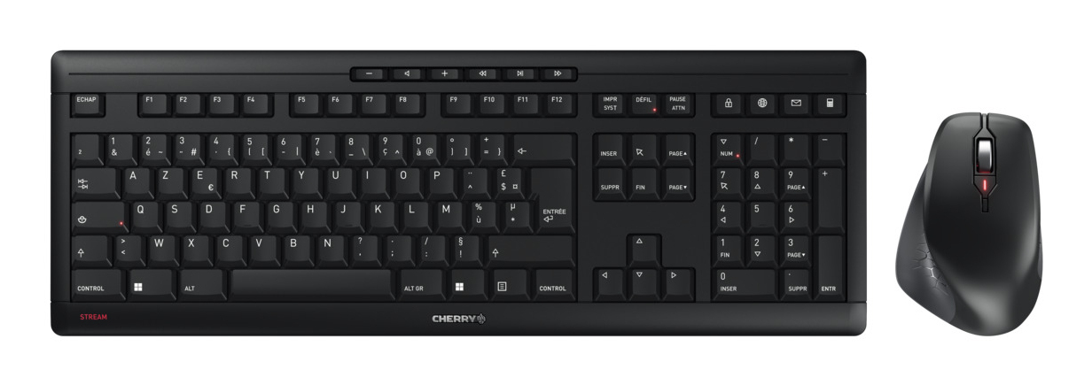 Cherry Xtrfy Stream Desktop Comfort Wireless Keyboard and Mouse (FR)