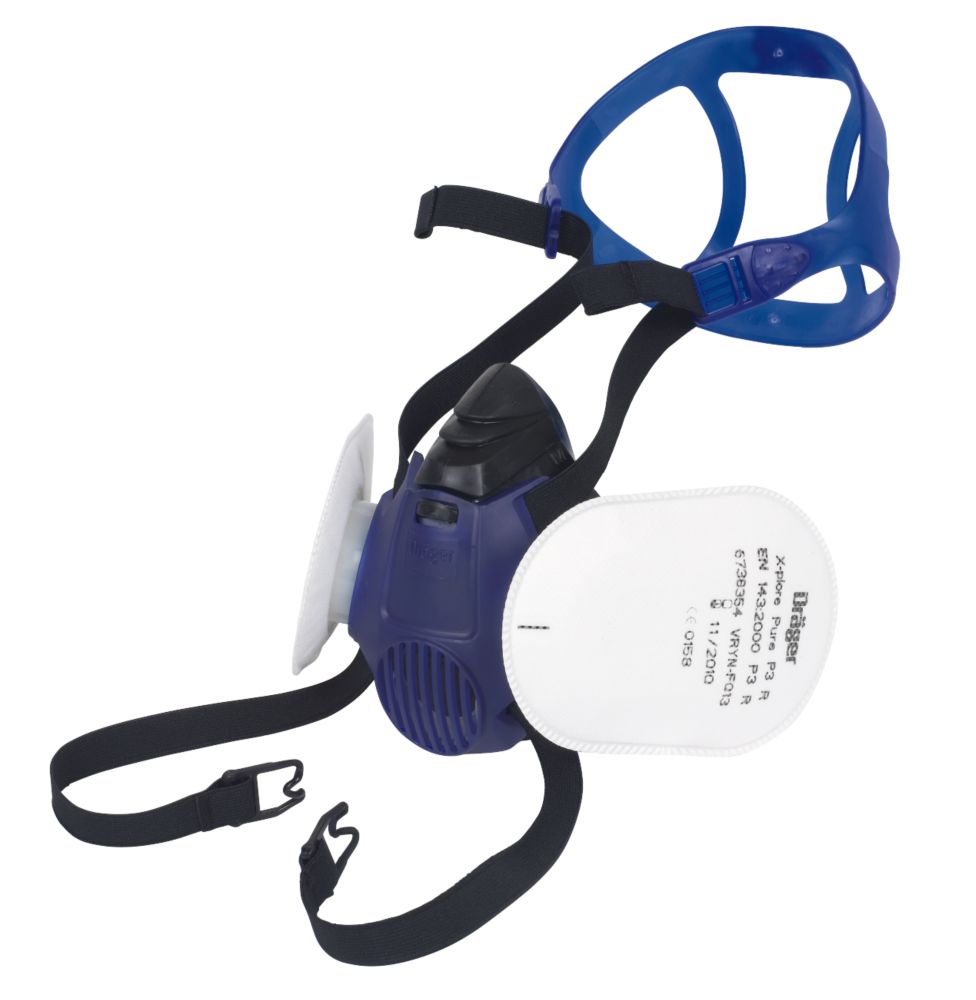 Draeger Demi-masque X-plore 3500 à utiliser dans le secteur de la construction avec filtres P3R