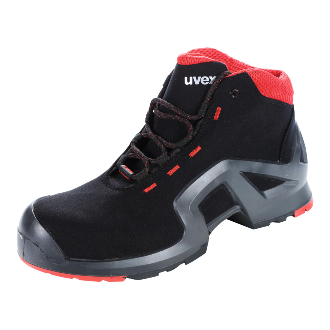Uvex UVEX Chaussures hautes noires/rouges 1 x-tended support, S3, Pointure EU: 43