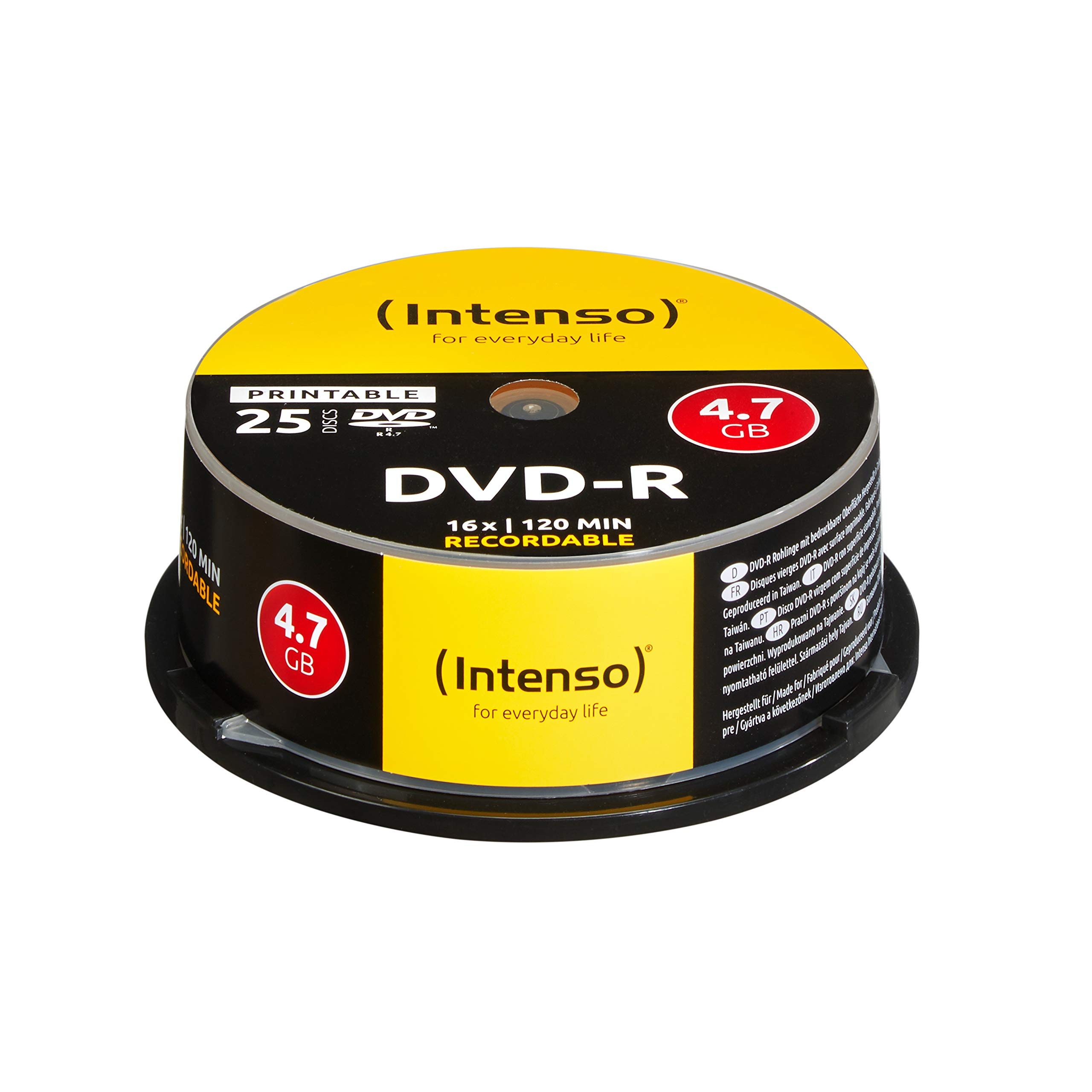 INTENSO INTENSO DVD-R imprimable 4,7 GB, boite de 25 pièces