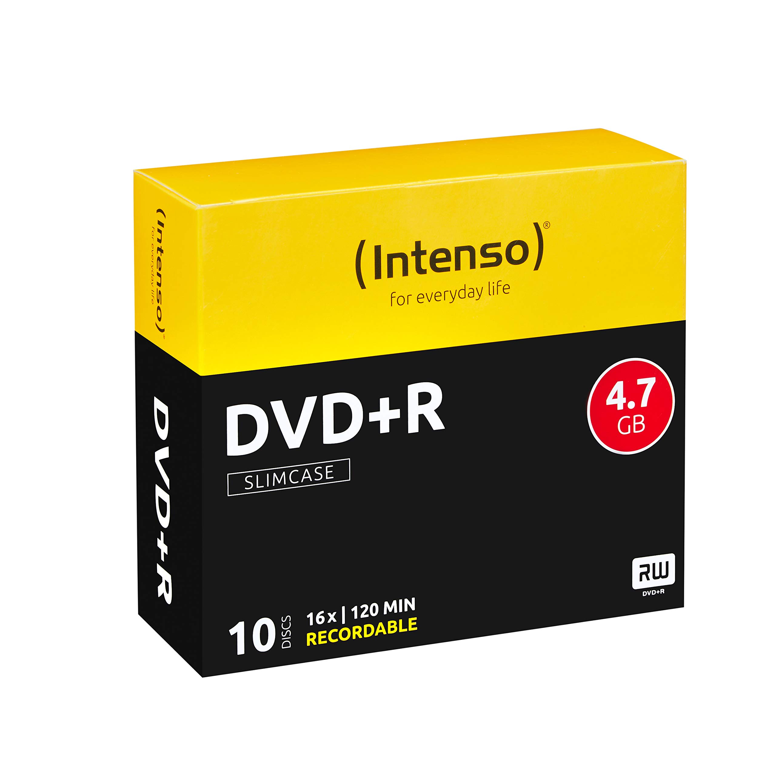 INTENSO INTENSO DVD+R 4,7 GB, slim case de 10 pièces