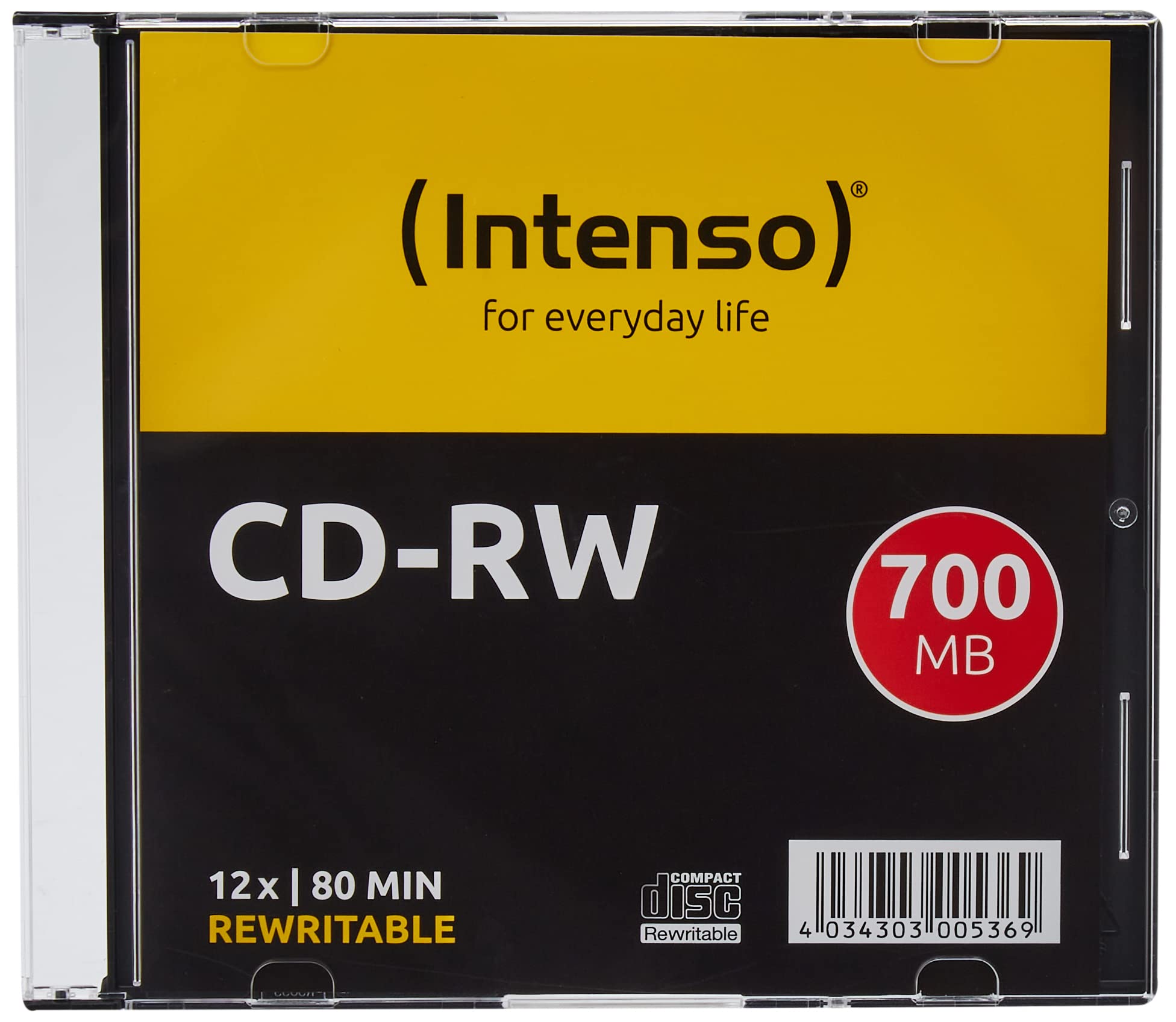 INTENSO INTENSO CD-RW 700 MB, slim case de 10 pièces