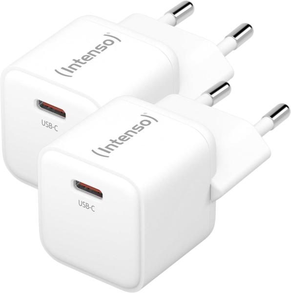 INTENSO INTENSO POWER ADAPTER W30C GAN WIT DUBBELE VERPAKKING / GESCHIKT VOOROPLADEN VAN APPARATEN
