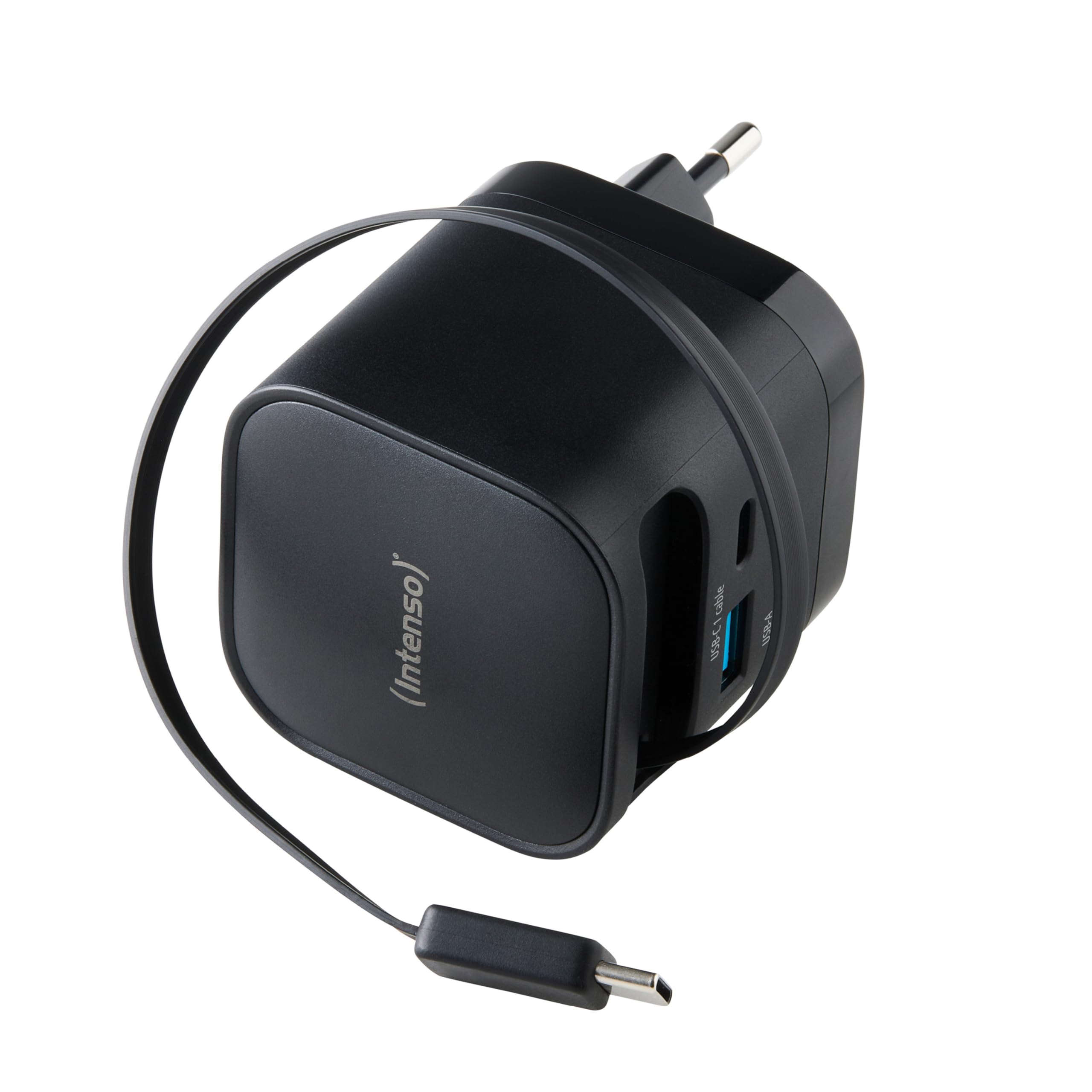 INTENSO CHARGEUR SECTEUR USB TYPE C 65 W AVEC CORDON RETRACTABLE 0,7