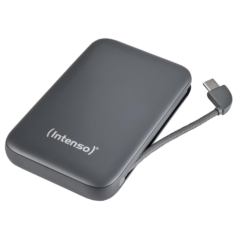 INTENSO Power Bank S 10000 mAh Grau + Integriertes USB-C