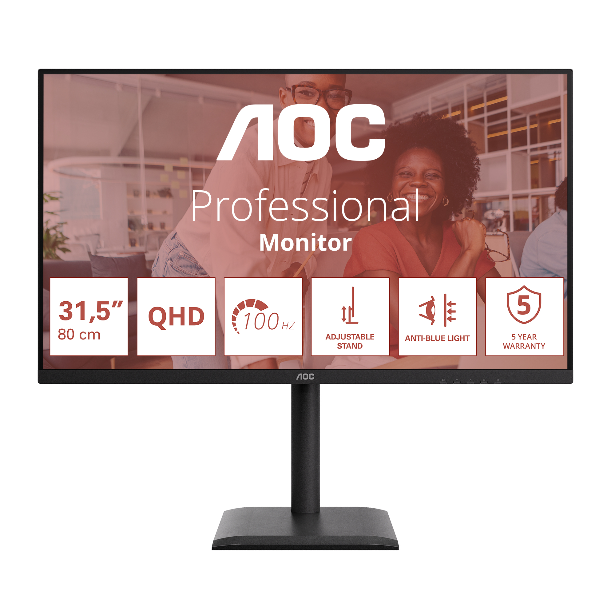 AOC Écran PC Q32E4U 31,5 Pouces QHD