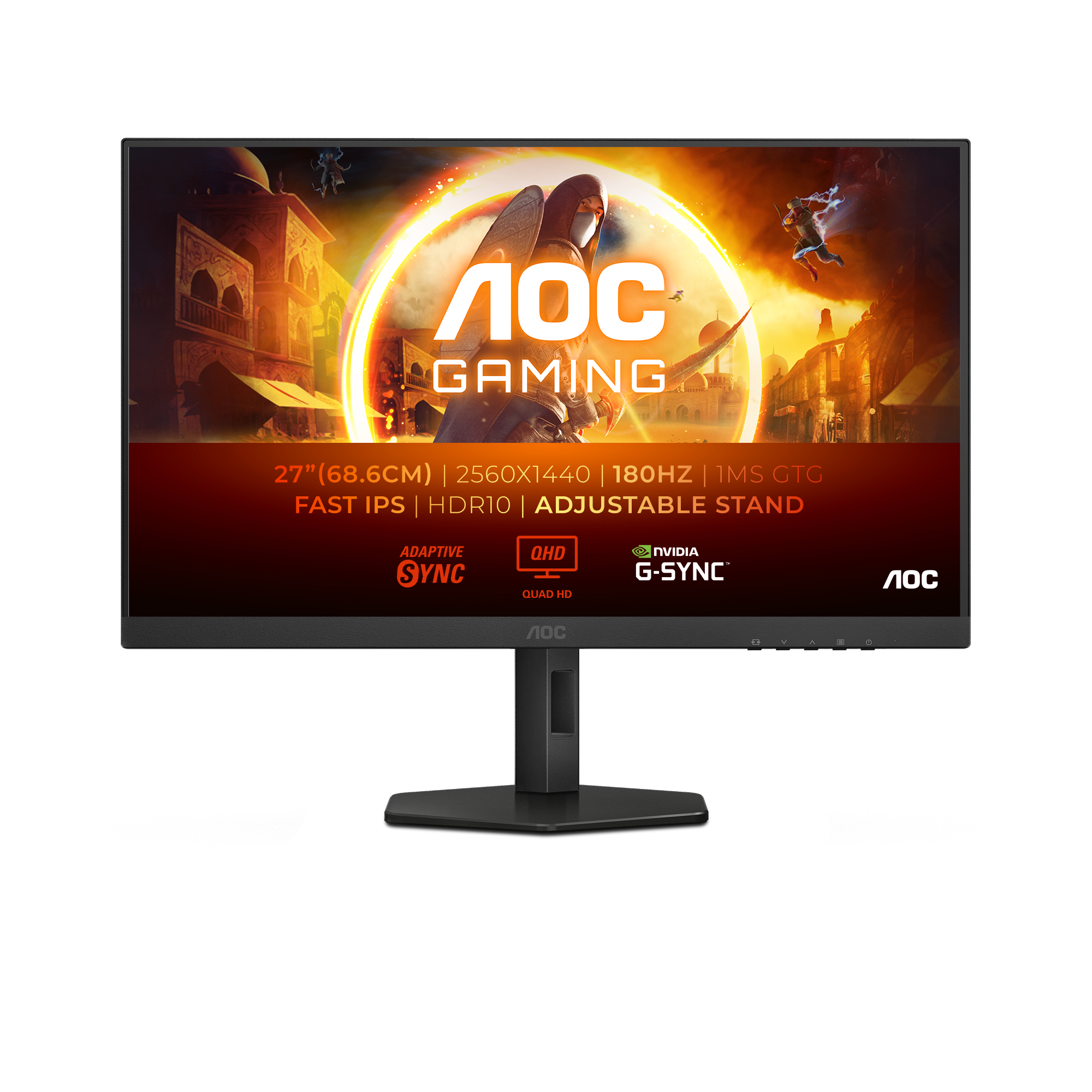 AOC Écran PC Gaming Q27G4XF 27 Pouces QHD 180Hz